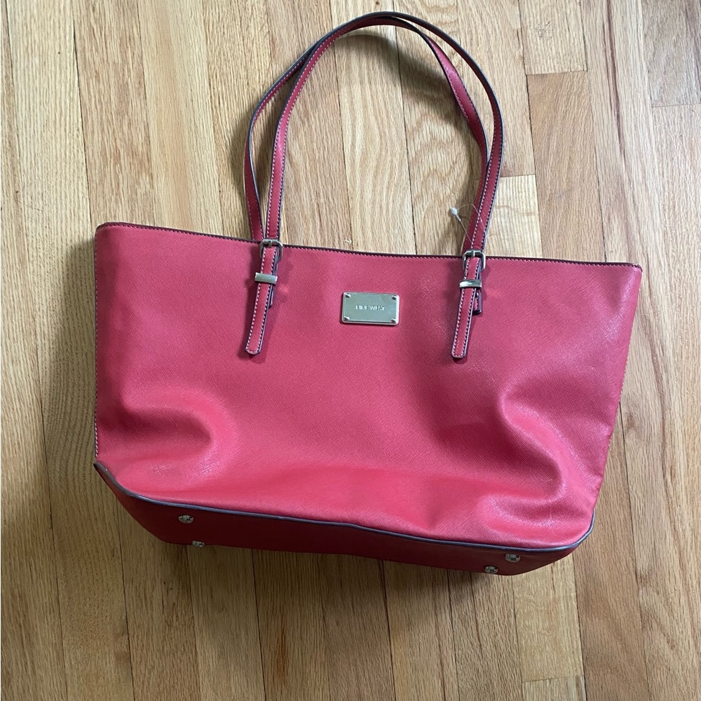 Red Nine West Tote Bag